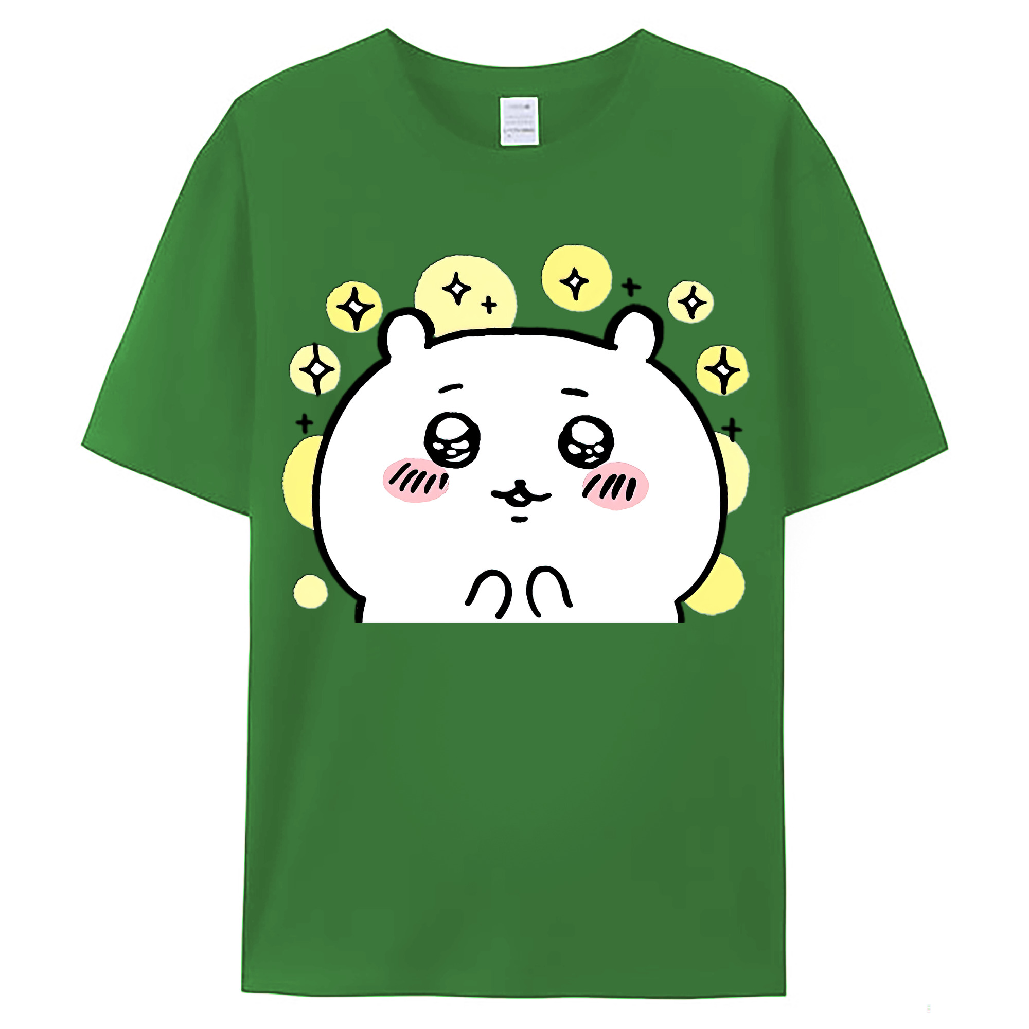 （画像用） ちいかわ ちいかわ Chii-kawa chiikawa レディースカジュアルプリントTシャツ（綿100％）